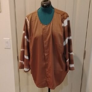 Brown and White Varsity Jacket